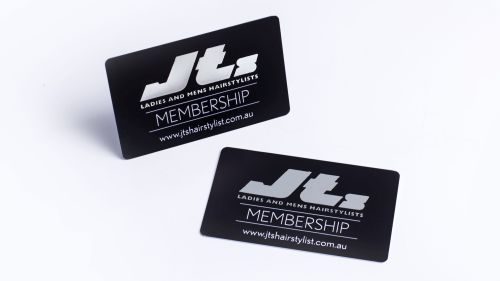 Black custom plastic membership cards
