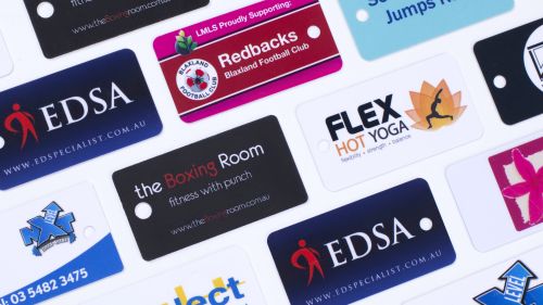 Custom plastic keytags with barcodes